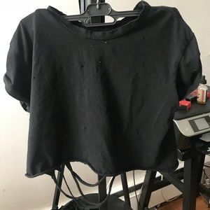 Distorted LF crop top🖤🖤😎